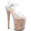Pleaser - FLAMINGO808MB Sandale à bride à la cheville, Pole dance chaussures - Transparent/Couleur or Product image